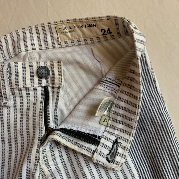 Rag & Bone for Barney’s Dobby Stripe Skinny Jeans Size 24 - Picture 7 of 12